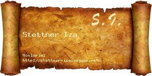 Stettner Iza névjegykártya